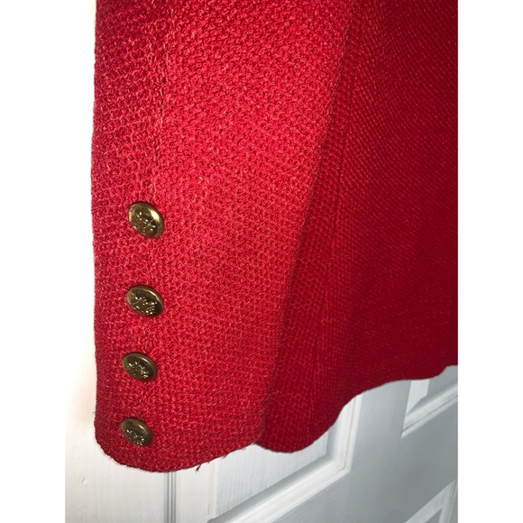 Vintage Adolfo Saks 5th Avenue Red Blazer - Picture 4 of 8